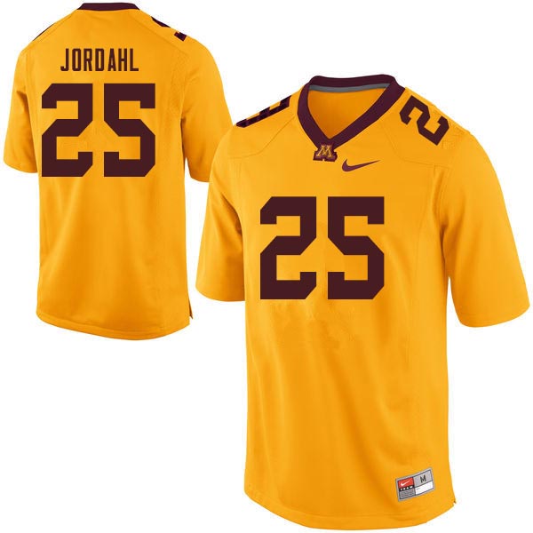 Men #25 Payton Jordahl Minnesota Golden Gophers College Football Jerseys Sale-Gold